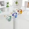 Figura de Animal Pássaro de Vidro Artesanal Zibo Puxado a Fio para Decoração de Carro e Mesa de Escritório, Item Popular de Exportação Transfronteiriça