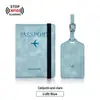 Bolsa para pasaporte antimagnética de piel PU etiqueta de equipaje traje piel antirrobo cepillo tarjetero RFID bolsa para identificación en stock funda para pasaporte