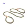Correa de entrenamiento para perros tipo ahorque de alta resistencia, correa de nylon anti-tirones para perros medianos y grandes, correa tipo cadena P de diseño integrado con mango de cuero suave para labrador pastor alemán, combo de correa y collar para perros de nailon de alta densidad