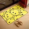 Tapete de Chão para Banheiro com Rosto Sorridente Estilo Cartoon, Terra de Diatomáceas Macia, Forte Absorção de Água, Tapete de Secagem Rápida para Banheiro Doméstico, Tapete de Vaso Sanitário Resistente ao Desgaste