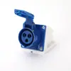 Enchufe de Aviación Impermeable Modelo Antiguo Ip44 de 3 Conductores 16A 32A 2P+E Conector de Enchufe Industrial de 3 Conductores