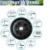 Herramienta de riego para jardín Manguera telescópica Pistola de agua para lavado de autos Manguera de protección contra heladas para balcón Riego de jardín Patio doméstico Negro y Azul