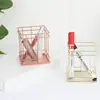 Sujetalápices Cuadrado Nórdico Personalizado Color Oro Rosa Hierro Suministros de Oficina Canasta de Almacenamiento para Palillos de Cocina Se Puede Personalizar