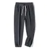 Calça de Moletom de Veludo Cotelê Masculina Selecionada para Outono, Calça Casual Patchwork, Caimento Solto, Versátil, Calça Jogger da Moda para Homens