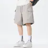Shanggu Roupa Masculina Verão Nova Marca Tendência Estilo Funcional Masculino Roupa de Trabalho Calças de Perna Reta Cinco Pontos Calças Retas Soltas Retro Cintura Média