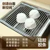 Procesamiento Personalizado, Escurridor Plegable, Escurridor Enrollable para Fregadero de Acero Inoxidable Espesado, Escurridor de Silicona para Frutas y Verduras