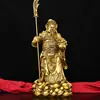 Ornamentos de Guan Gong de Latão Cobre Tobao Guan Gong Decoração de Mesa para Casa e Escritório Presentes Criativos Artesanato Atacado