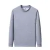 Camiseta antibacterial de algodón modal de manga larga de 10 A para hombre, colección otoño 2026, cuello redondo, color liso, sudadera básica casual para hombre