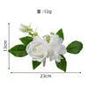 Novo Aglomerado de Flores Rosa Simuladas Folha Verde Decoração de Bolo Decoração de Bolo de Casamento Estilo Coreano Mesa de Sobremesas com Flores Adereços para Fotografia