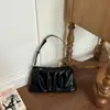 Bolsa Feminina Verão 2026 Novo Estilo Branca Plissada Ombro Nuvem Bolsa de Braço Texturizada Nicho Versátil Ombro Único Transversal