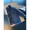 Sudadera Cardigan para Hombre Klein Azul Patrón de Escamas de Dragón Estilo Americano Otoño Tres Rayas Chaqueta de Peso Pesado con Cuello Alto