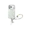 Funda de Teléfono Minimalista de Gama Alta con Patrón de Plumas para Apple 17 Pro Max, Compatible con 16 Pro Max, Galvanizada para 15 Pro y 14 Pro