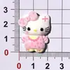 Desenho Fofo Série Kt Cat Acessórios de Resina Artesanal DIY Cola Creme Presilha de Cabelo Ímã de Geladeira Capa de Celular Enfeites Atacado
