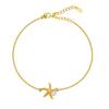 Moda Estilo Coreano Nueva Pulsera Estrella de Mar Pulsera Personalizada para Mujer Estilo Fresco Tobillera Mori Anillo Individual Colgante de Estrella de Mar para Mujer