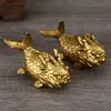 Adorno de Latón de Dinero y Peces para Decoración de Escritorio del Hogar y la Oficina