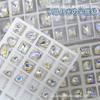 Joyería para Uñas Luz de Luna Azul Joyería de Diamantes Fondo Puntiagudo Multifacetado Corazón Torcido Diamante Accesorios para Uñas Corazón Mariposa Cristal Diamante con Forma Especial