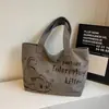 Bolsa de Lona Grande de Capacidad Casual para Mujer 2025 Nueva Moda Bolso de Mano para Salir Bolsa de Compras Bolso de Hombro para Viajar