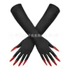 Cosplay Halloween Luvas de Garra Estilo Escuro Luvas de Bruxa Unhas Longas Luvas de Garra de Fantasma Adereço de Performance Fantasia