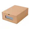 Caja de almacenamiento de zapatos transparente reforzada tipo cajón, a prueba de polvo y organizada para uso en el hogar y dormitorio.