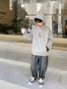 Moletom Quente com Capuz Espesso Forrado com Lã para Meninos 2025 Outono e Inverno Novo Estilo Coreano Roupas Infantis Roupa de Inverno