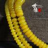 Ábaco de calcita amarilla, cuenta espaciadora, color cera de abeja, piedra blanca, espaciador de calcita, accesorios DIY Estrella Luna Bodhi