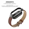 Adequado para Pulseira Xiaomi Mi Band 10, Couro com Padrão de Crocodilo, Pulseira de Pulso Moderna e Versátil, Caixa de Metal, Pulseira Xiaomi Mi Band 9