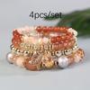 Pulsera de Vidrio Ximia Retro Étnica de Venta Caliente Europea y Americana con Colgante de Cristal Hoja de Jade, Moderna y Sencilla, Comercio Exterior