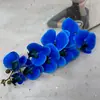 Orquídea Mariposa de 9 Cabezas Impresa en 3D Flor Artificial de Tallo Único Decoración de Boda Decoración para Sala de Estar Mesa de Comedor Flor de Seda de Exportación