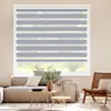 Cortinas de Gaze Macia Imitação Linho Comércio Exterior, Cortinas Zebra Blackout Total e Meio para Escritório de Engenharia, Cortinas com Cordão