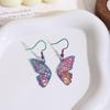 Brincos Criativos de Borboleta Vazada Cor Mágica Leve Luxo Estilo Étnico Doce Cool Estilo Ins Brincos Elegantes da Moda