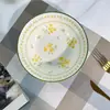 Cerámica Shanxi Cerámica Mingxin Tazón Zhen Gu de 7 pulgadas con Color de Esmalte Debajo Impreso, Tazón de Cerámica Grande, Modelo Popular en Línea, Artículo de Puesto Callejero de la Calle Dos Yuan