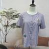 Conjunto de dos piezas de verano para mujeres de mediana edad y ancianas, traje casual de manga corta para señora mayor, top cárdigan fresco para abuela