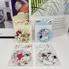Espejo de Anime Snoopy, Lindo y Portátil, Espejo Redondo de Alta Calidad con Forma de Perro para Retoques de Maquillaje y Aplicación de Labial