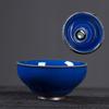 Taza de té de cambio de horno taza de té cerámica creativa Jianzhan Taza Maestra juego de té kung fu taza individual azul verde bicolor taza para pareja tazón de té