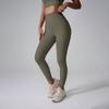 Calças Esportivas Novas Transfronteiriças Nude Calças de Fitness Bumbum de Pêssego Cintura Alta Bolso Calças de Yoga para Mulheres
