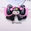 Lazo Negro Grande de Dibujos Animados Xiaoluo Pegamento de Crema DIY Funda para Teléfono Móvil Imán para Refrigerador Flor para Zapato Pasador Creativo Diadema
