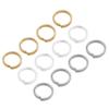 Colgante de Doble Círculo con Baño de Oro Real de 18K, Grueso, Color Blanco Plateado Dorado, Conservador del Color, Colgante DIY, Pulsera, Collar, Accesorios de Joyería