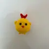 Chaveiro Pingente de Pintinho Tricô Desenho Animado Super Fofo, Brinquedo Boneca Pintinho de Crochê com Lã de Alta Qualidade, Decoração de Presente