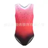 Ropa de Gimnasia Infantil de Alta Elasticidad con Gradiente y Diamantes Calientes, Ropa de Gimnasia, Ropa de Baile Infantil, Ropa de Presentación, Maillot, Ropa de Práctica