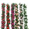 Artificial rosa videira plástica flor falsa rattan folha verde planta flor Videira casamento decoração de casa Flor Videira atacado