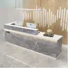 Mostrador de esquina pequeño iluminado para caja registradora mostrador de barra oficina de empresa escritorio de recepción peluquería sala de billar mostrador de recepción pequeño