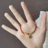 Pulsera de Jade Hetian Marca Fortune Caperucita Roja Cuerda de Mano Tejida Bendecida para Mujer Cuerda de Mano Bendecida Llena de Regalo para Mejor Amiga de Pareja Cuerda Roja para Novia