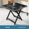 Mesa pequeña, mesa plegable, mesa de comedor, hogar, apartamento, casa de alquiler simple, puesto portátil al aire libre, mesa de comedor cuadrada