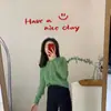 Pegatinas Inglesas Estilo Ins para Uñas, Belleza, Café, Té con Leche, Tienda de Ropa, Baño, Espejo para Selfies, Ventana de Cristal, Pegatinas de Pared