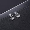 S925 Sterling Silver Stud Elegante Coruja Diamante Brincos Coreano Jóias Femininas Exageradas Brincos All-match