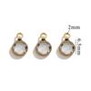 Acessórios de aço inoxidável redondos simples de retenção de cor Conector de cristal DIY Cadeia de joias Pulseira redonda Colar