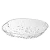 Plato de Hueso con Patrón de Ondas de Agua, Plato Pequeño Transparente de Lujo Ligero para el Hogar, Plato de Mesa de Grado Alimenticio para Frutas y Snacks, Plato de Hueso