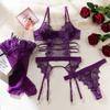 Saisiya Indústria Pesada Sexy Bordado Superfície de Seda Anel de Aço Costura de Renda Fina Conjunto de Roupa Íntima Novo Venda Quente