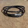 Comercio exterior europeo y americano Pulsera tejida retorcida multicapa para hombre Pulsera de cuerda de cuero de aleación de 12 constelaciones pulsera de cuerda para la mano