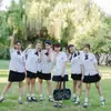 Uniforme JK Femenino Verano Estilo Japonés Estilo Preppy Camisa de Manga Corta Uniforme de Clase Estudiante de Secundaria Graduación Uniforme para Reunión Deportiva Traje
